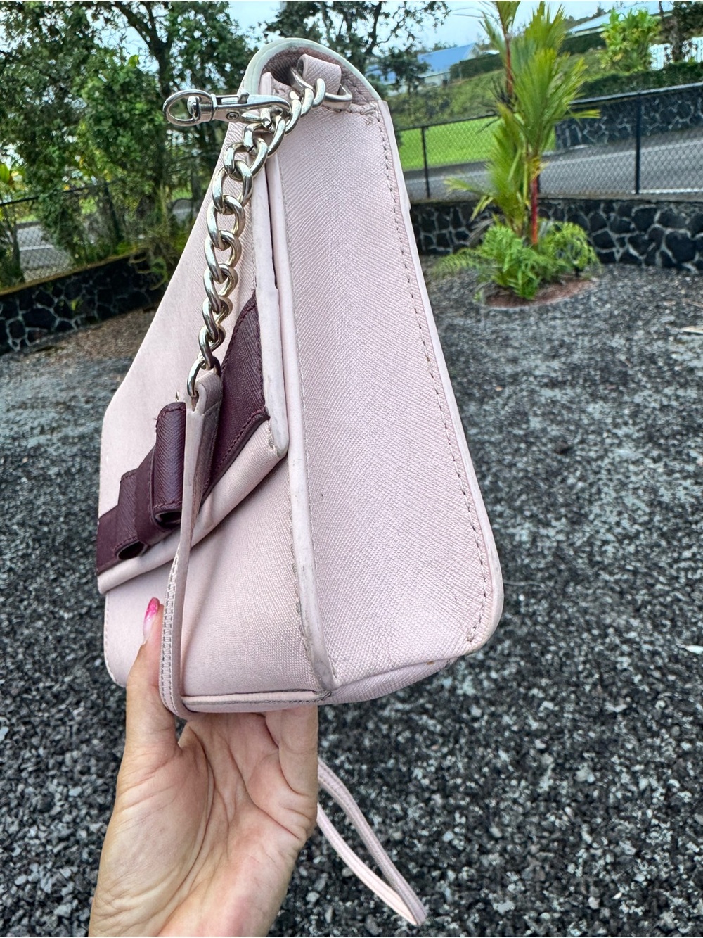 Kate Spade New York Pink Bow Crossbody Shoulder Bag Fair Condition - Picture 9 of 14